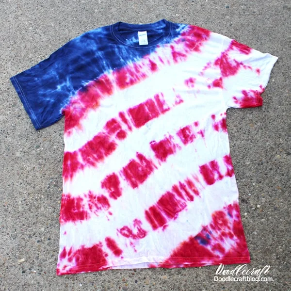 How to make a Patriotic USA Flag Tie Dye Shirt Tutorial!
