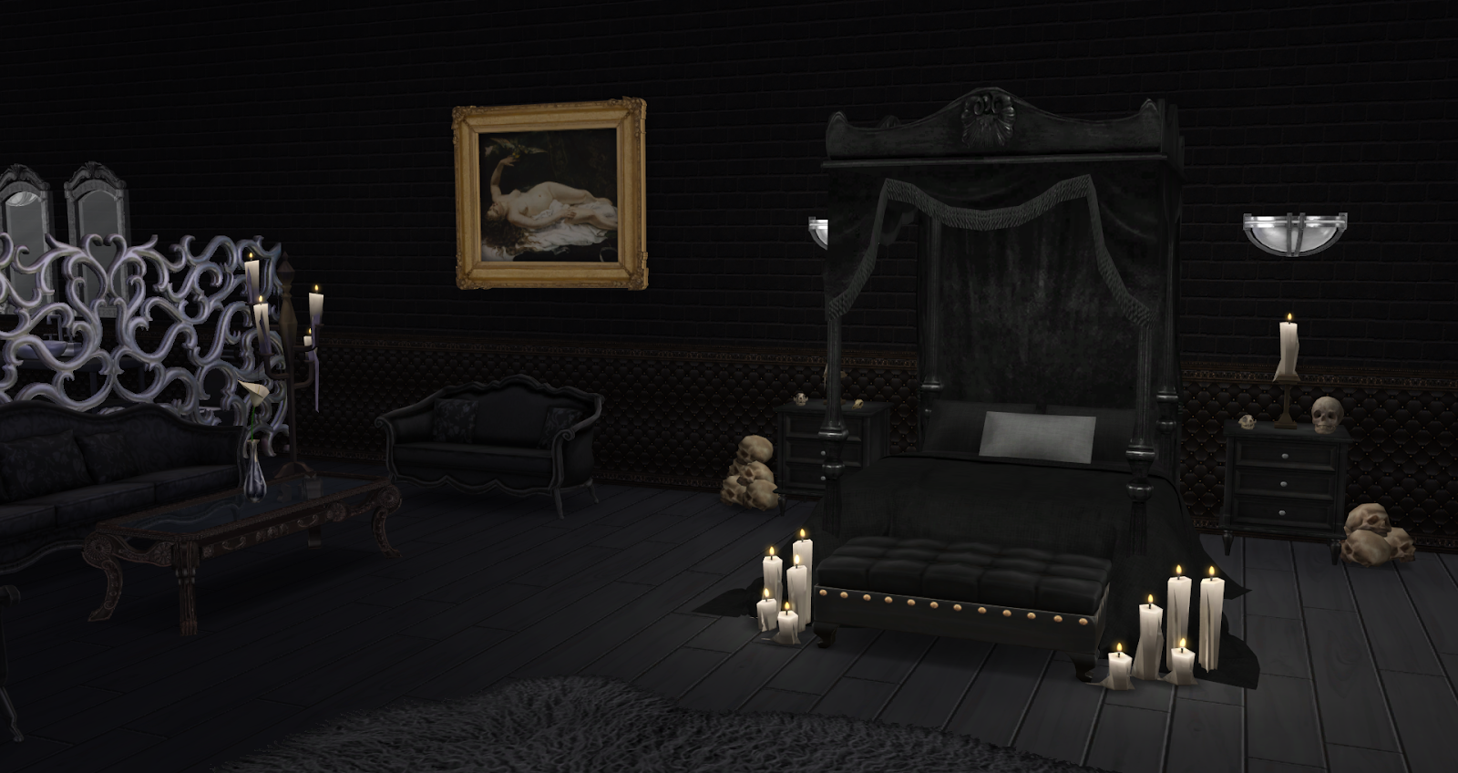 Ts4 Dungeon Mansion Walls Floors And Deco Objects Noir And Dark