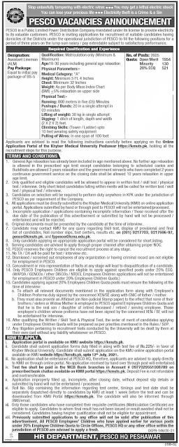 Peshawar Electric Supply Company (PESCO) job 2021