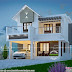 1580 sq-ft 3 BHK modern mixed roof home