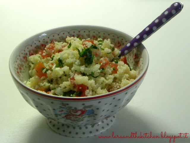 insalata di cous cous cipollotti e prezzemolo