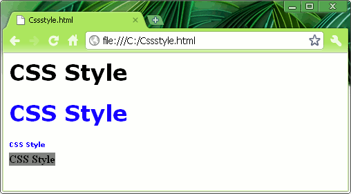 My HTML Way...: CSS Styling and HTML