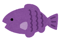 小魚のイラスト（紫）