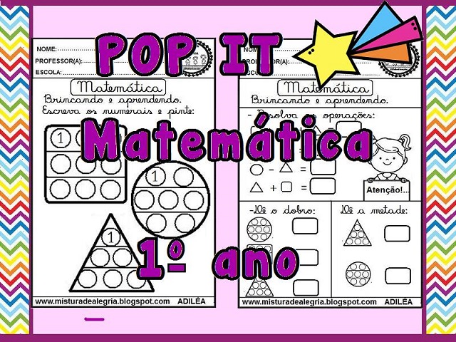 Atividades de Matemática 1º ano Fundamental para Imprimir - Brinquedos de  Papel