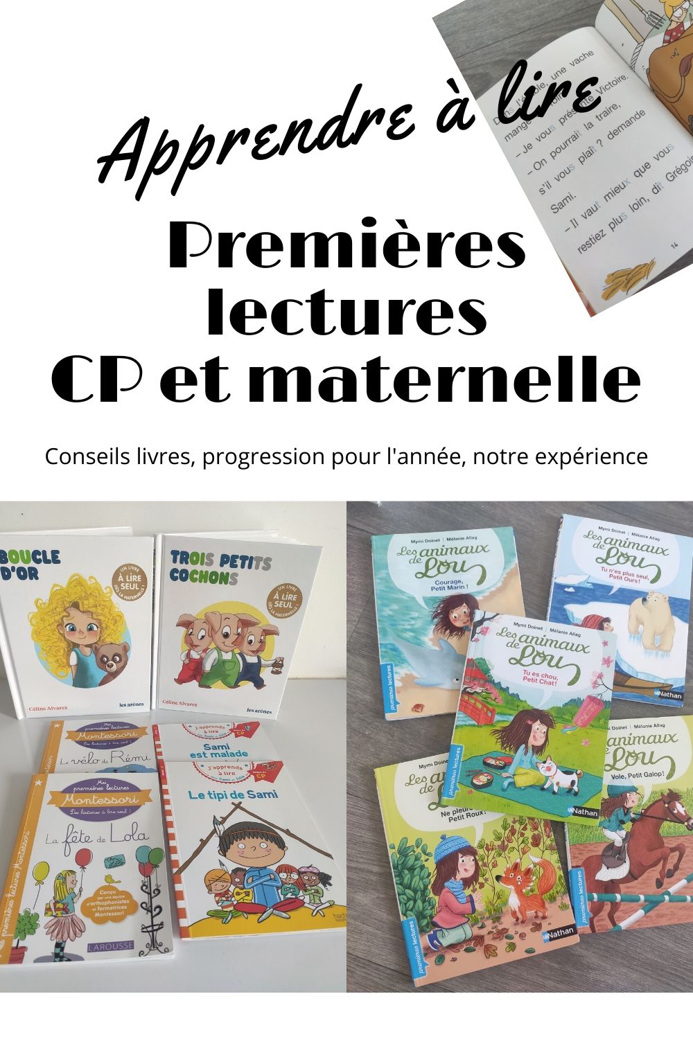 Livres premières lectures Maternelle - CP