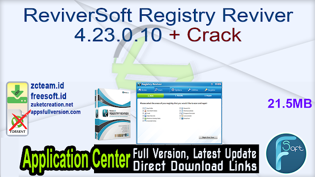 ReviverSoft Registry Reviver 4.23.0.10 + Crack_ ZcTeam.id