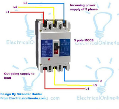 3 Pole - 4 Pole MCCB Wiring Diagrams and Installation