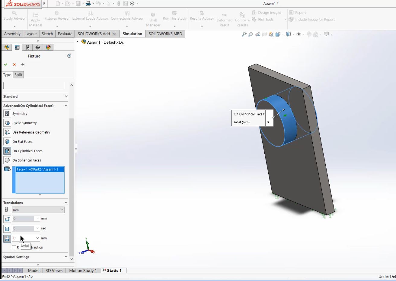 SHRINK FIT ANALYSIS IN SOLIDWORKS