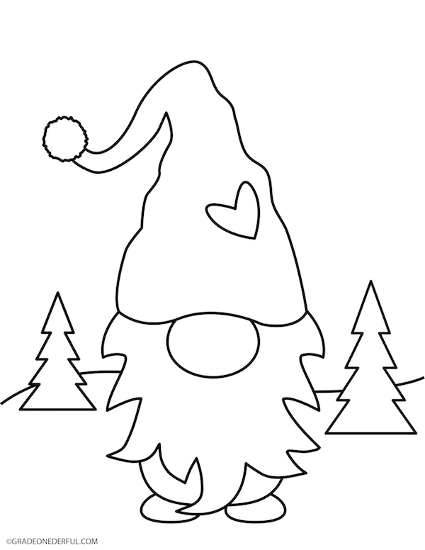 Free Gnome Clip Art And Coloring Page Grade Onederful Free Gnome Clip Art And Coloring Page Grade Onederful