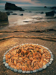 land dietmar landart geometric leaves shapes using nature rocks natural materials stones scottish artist stunning circular coast along mosaic sculpture