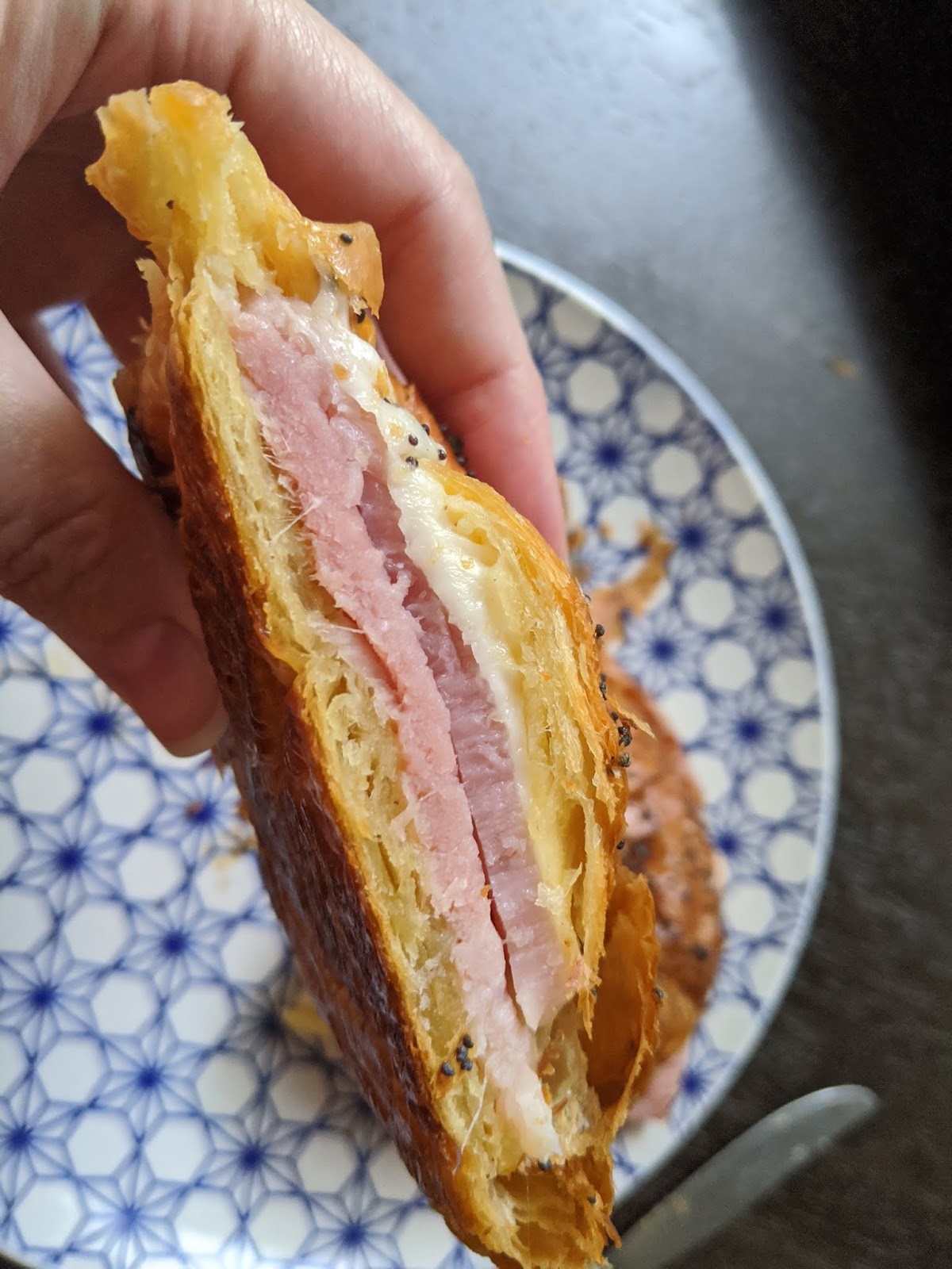 Baked Ham and Cheese Croissants