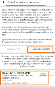 How to download your Facebook information on an Android phone - wait for your file