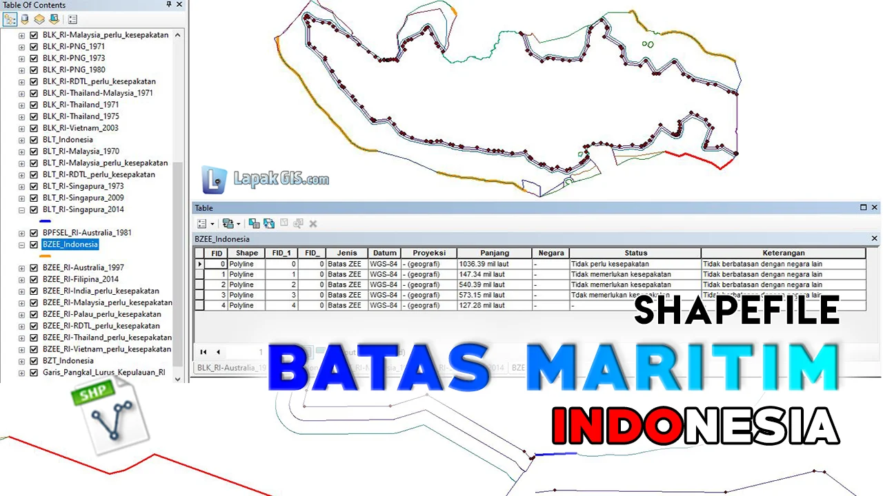 Data SHP Batas Maritim Indonesia Terlengkap