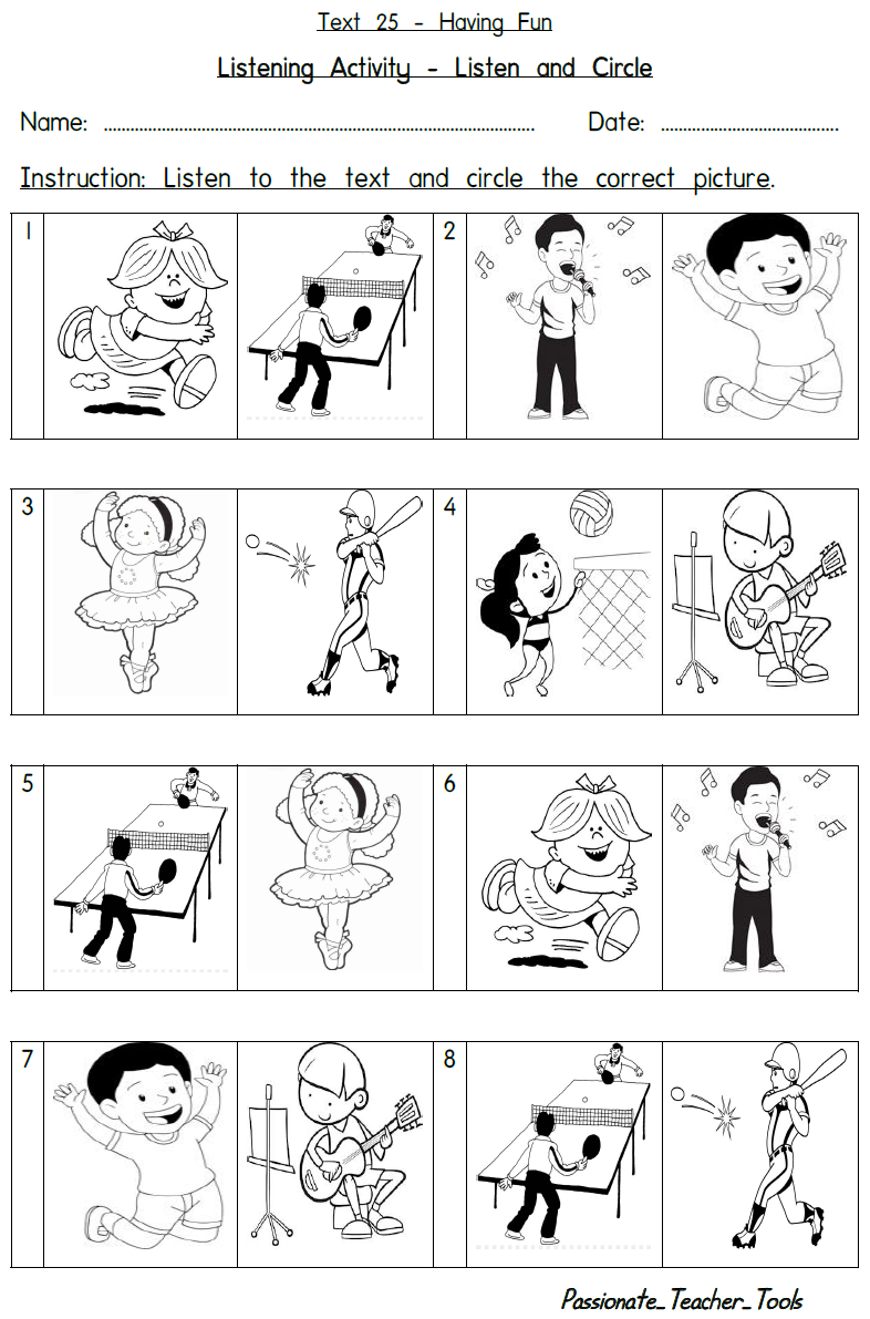 Passionate Teacher Tools: Text 25 - Having Fun (With Answer Key)
