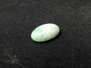 Natural Giok Jadeite Jade Type A Cobochon White Apple Green JDT021 Origin Burma