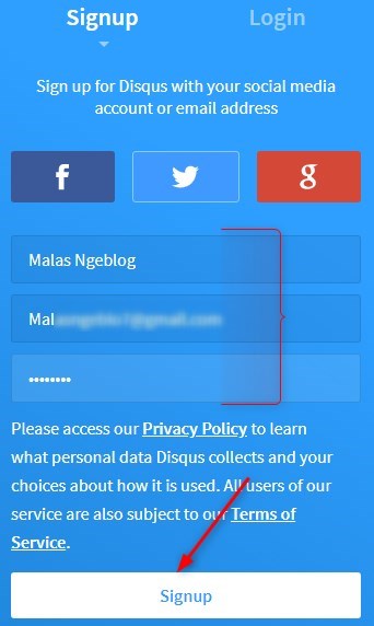 Cara Daftar Disqus