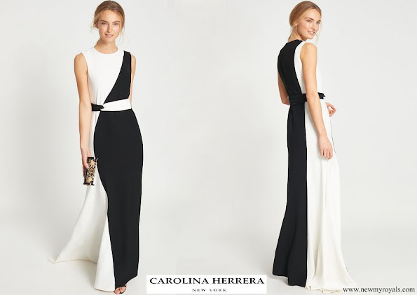 Queen-Mathilde-wore-Carolina-Herrera-Two-Tone-Crepe-Dress-in-Black-White.jpg