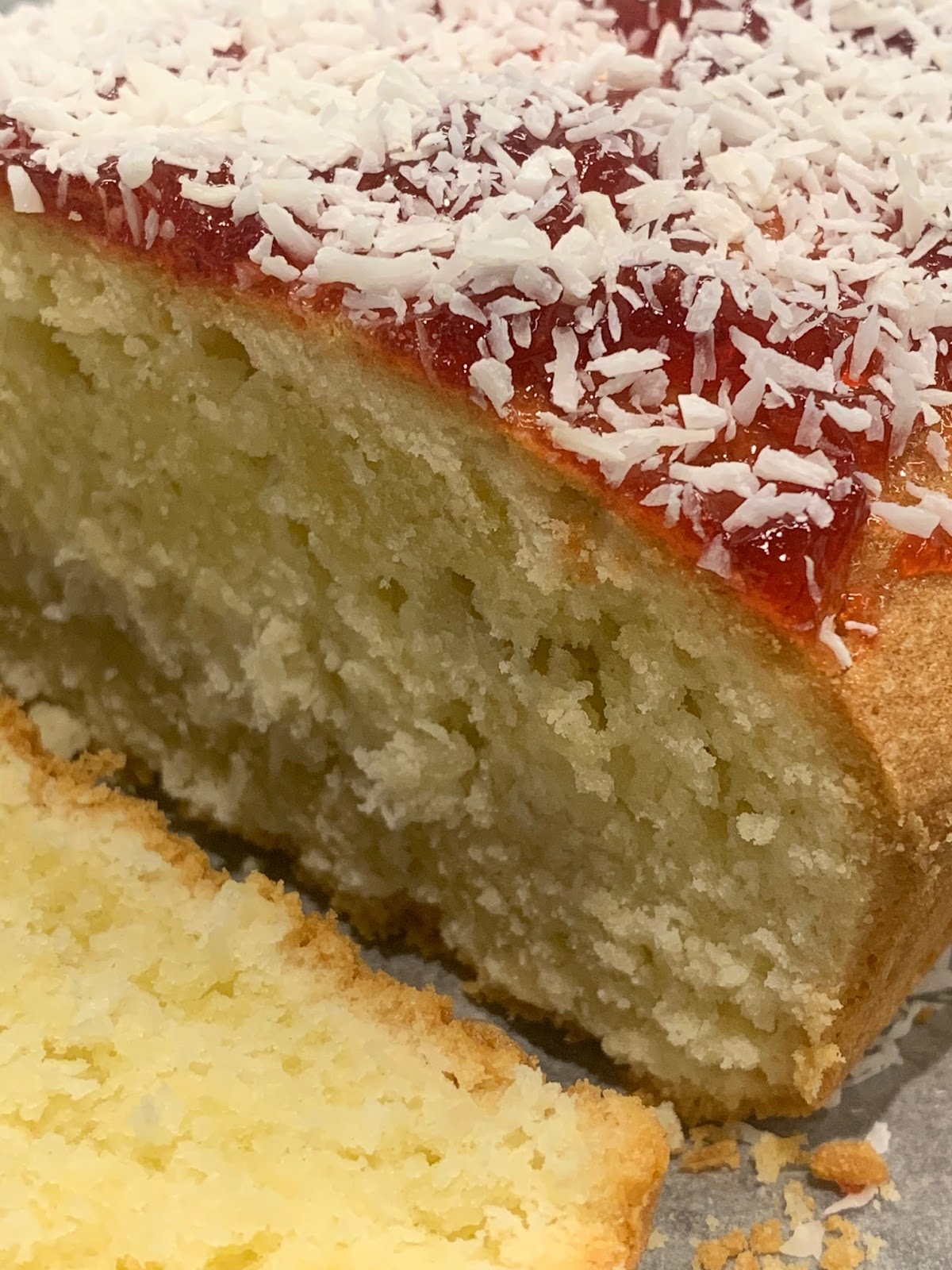 Traditional Jam and Coconut Sponge