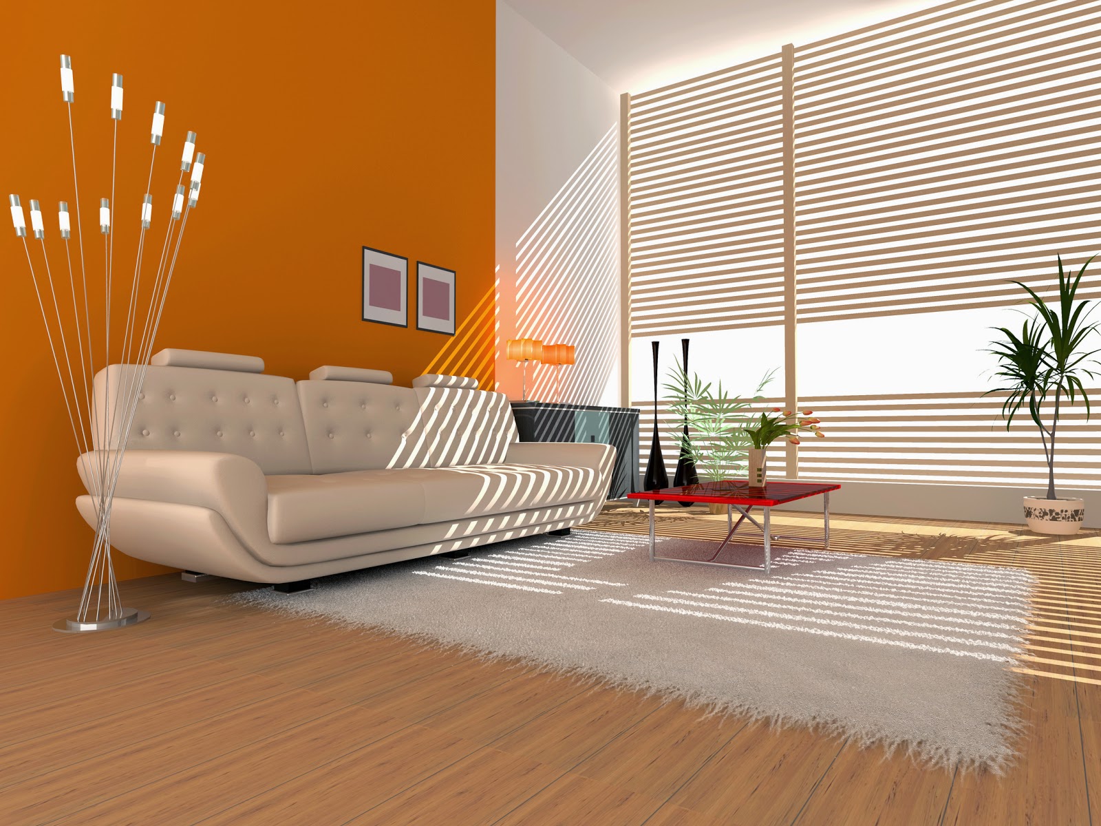 Orange Living Room Designs