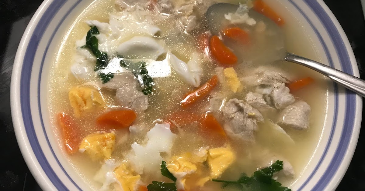 Patty fait sa cuisine! Bouillon de poulet avec œufs et riz