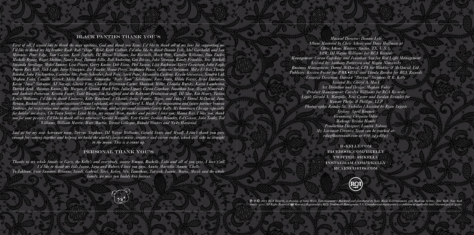 Encarte R. Kelly Black Panties (Digital Edition) Encartes Pop