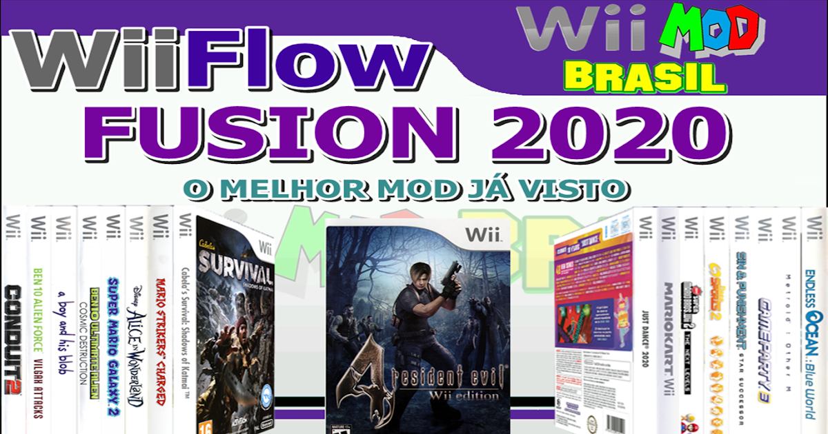 Wii Mod Brasil WiiFlow Fusion 2020 SD/USB