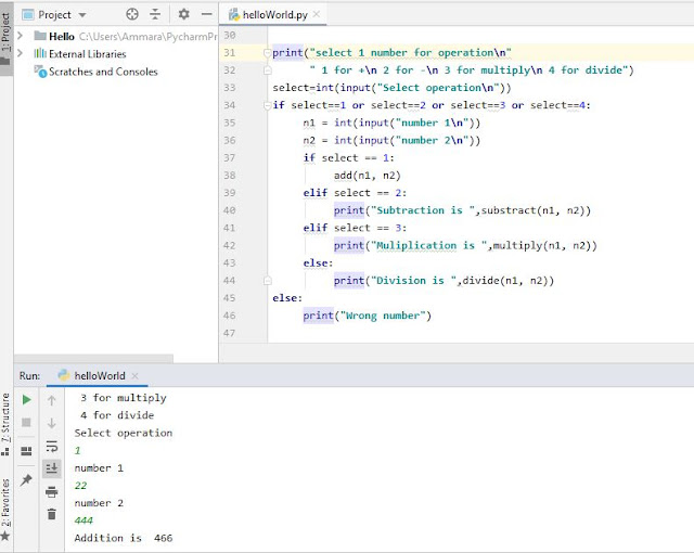 Calculator in Python: ~ Get Information