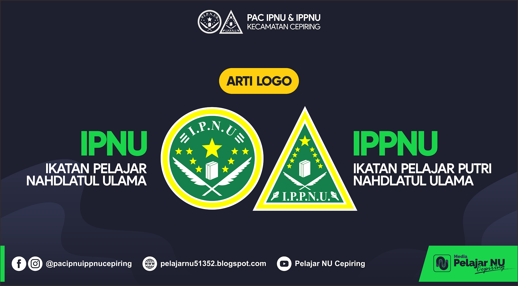 Makna Lambang / Logo IPNU - IPPNU dan Download Format .cdr | Pelajar NU Cepiring