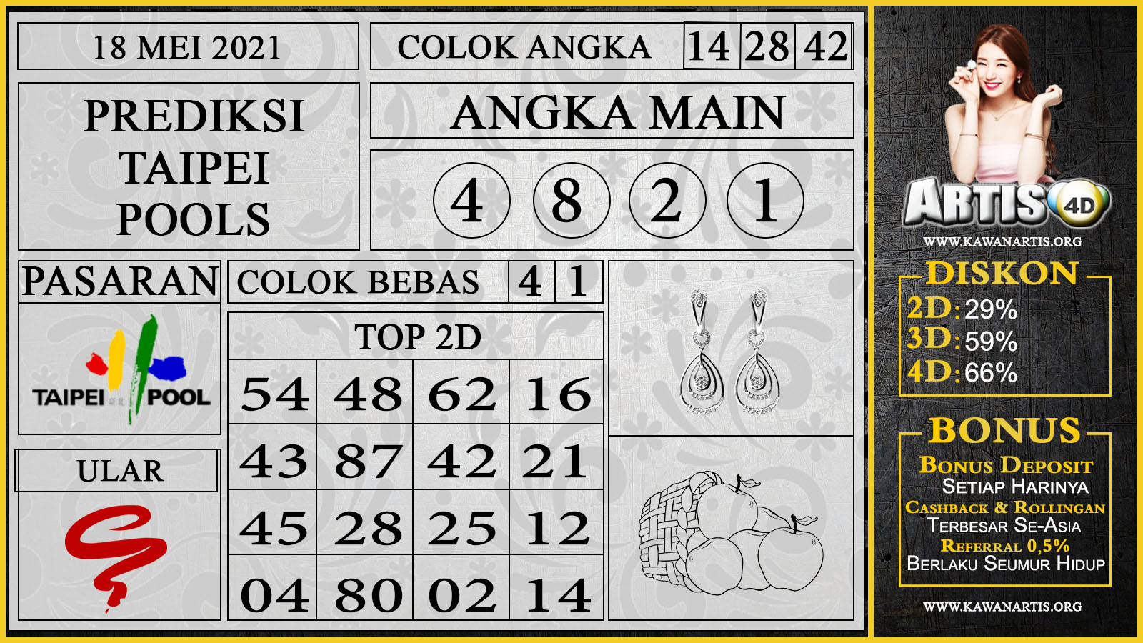 PREDIKSI TAIPEI POOLS 18 MEI 2021 Bocoran Togel paling Jitu