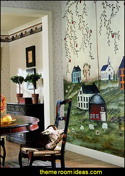 Primitive Country Scenery Giant Wallpaper Accent Mural primitive americana decorating style - folk art - heartland decor - rustic Americana home decor - Colonial & Country style decorating Americana bedroom designs - Primitive Country Rustic decor Primitive Country Scenery Giant Wallpaper Accent Mural primitive americana decorating style - folk art - heartland decor - rustic Americana home decor - Colonial & Country style decorating Americana bedroom designs - Primitive Country Rustic decor