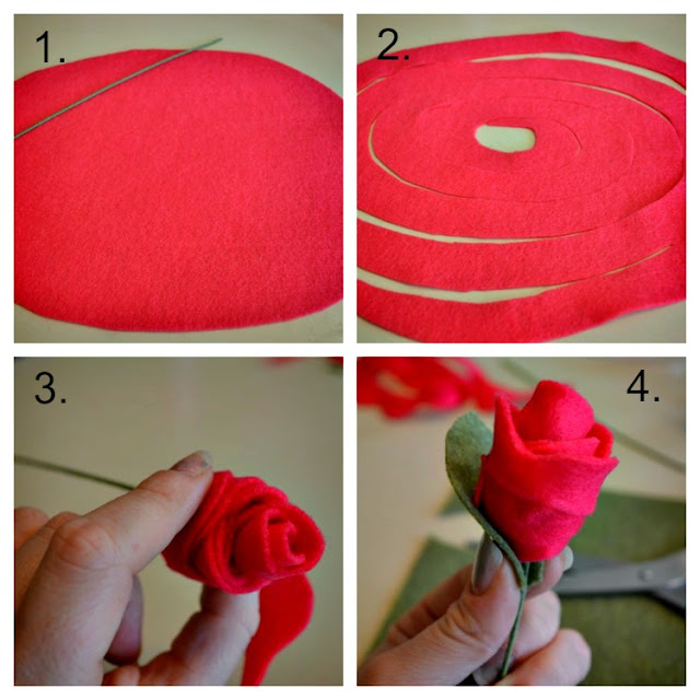 How to make felt roses