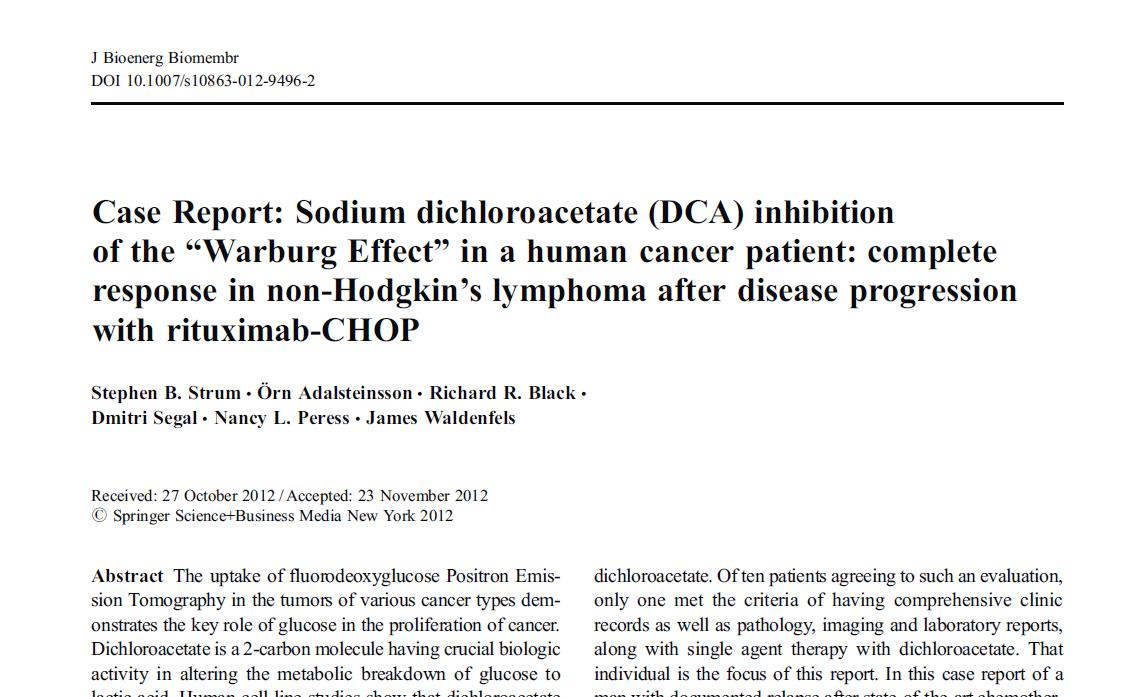 SCIENTIFIC MANIA NonHodgkin's lymphoma case studies with DCA