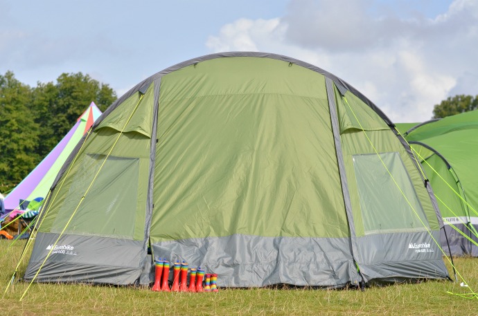 festival camping, camping with children, Wilderness festival, Eurohike rydall 600 6 man tent 