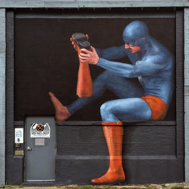 Swedish artist Andreas Englund is currently in Rochester, USA for the Wall Therapy Street Art Festival.
