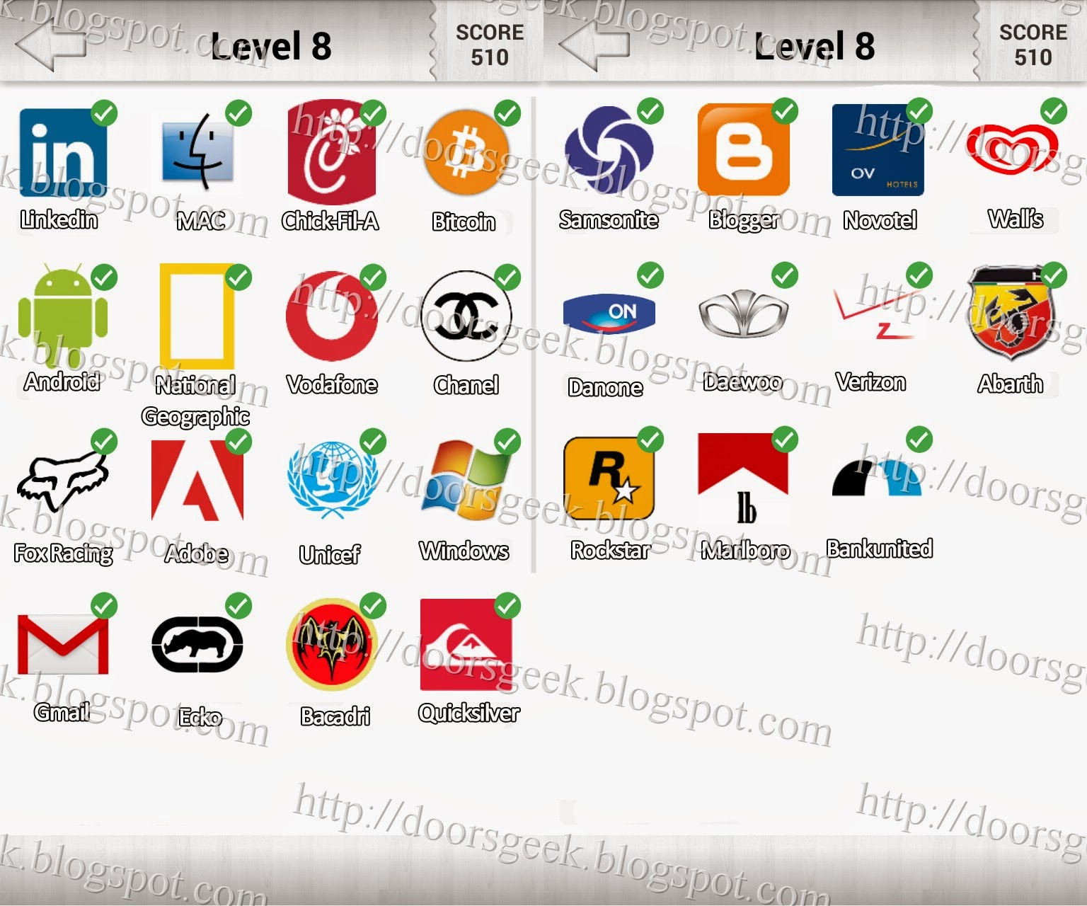 Logo Quiz! Level 8 (Candy Logo) Doors Geek