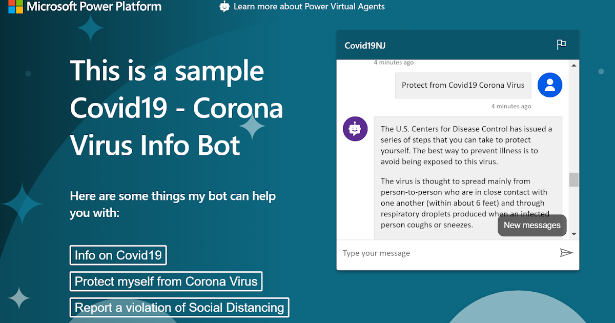 Covid19 - Corona Virus Info Bot - Power Virtual Agent