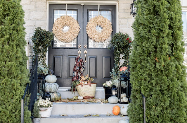 Container Decorating Fall Porches