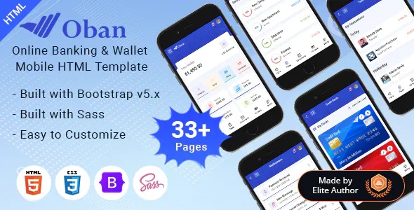 Best Banking and Wallet Mobile Template