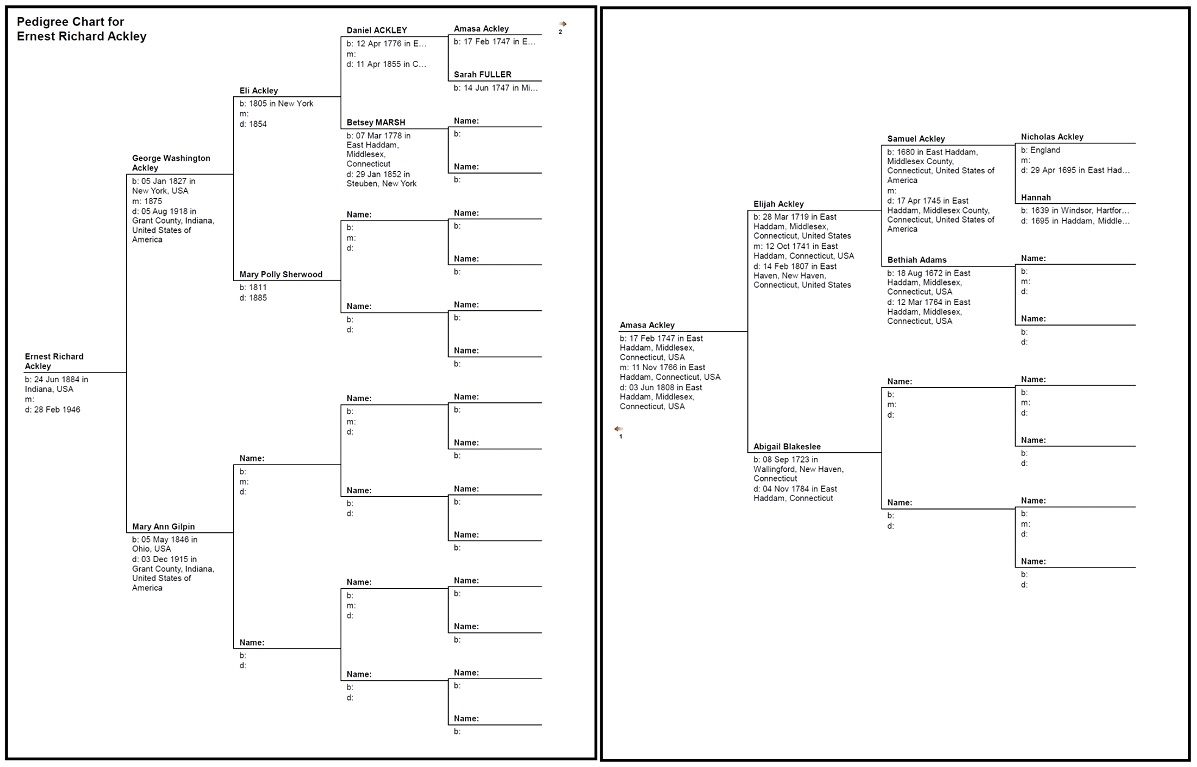 Ackley Family Genealogy Report on New Recruits Part 2
