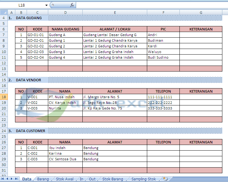 Download program stok barang dengan excel