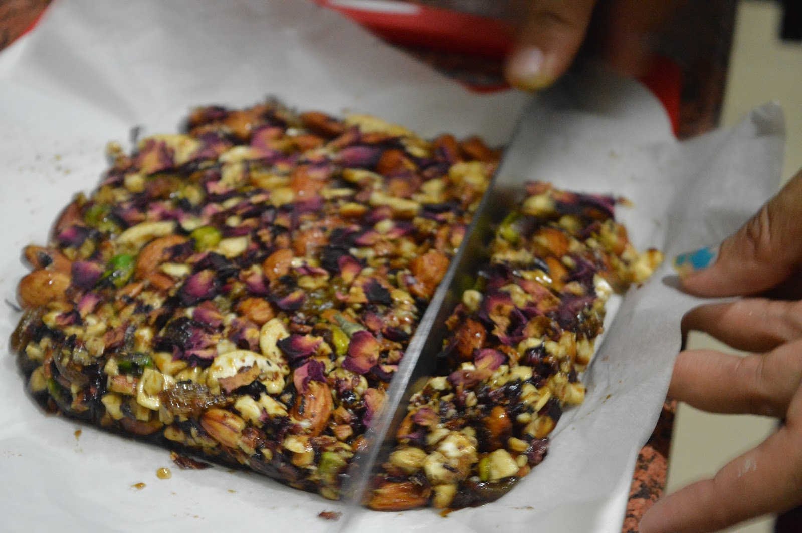exoticneasy cooking Dry Fruit Chikki with Coconut Sugar