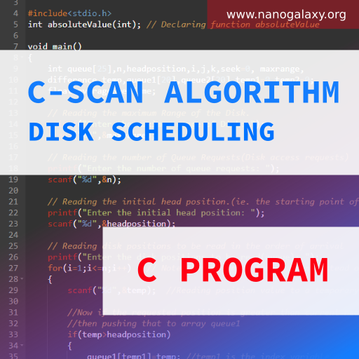 C Program to Simulate C-SCAN Disk Scheduling Algorithm | Logic ...