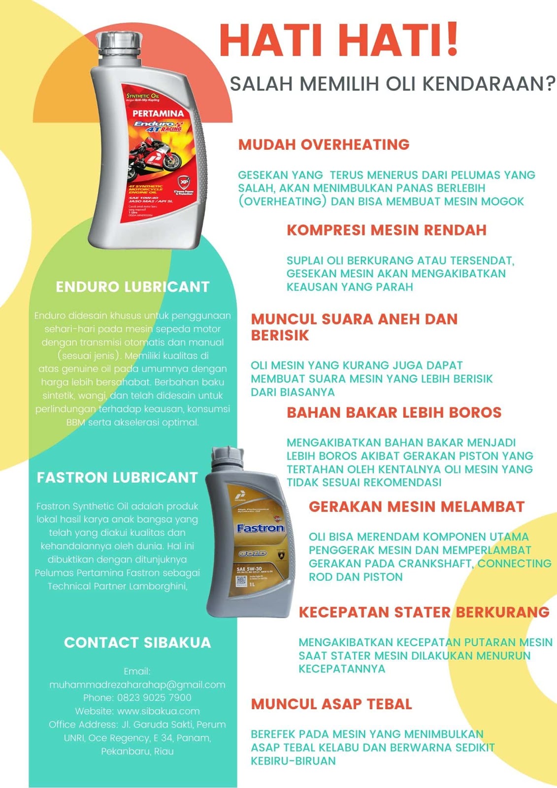 akibat salah memilih oli kendaraan