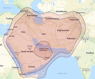 Latest Yahsat  coverage map 2021