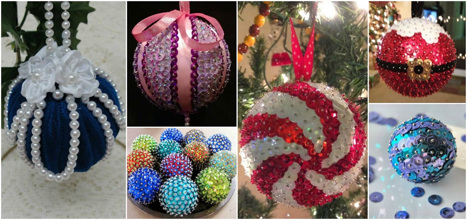 innovación sirena recuperación Haz 8 hermosas esferas navideñas con lentejuela y alfileres ~  Manoslindas.com