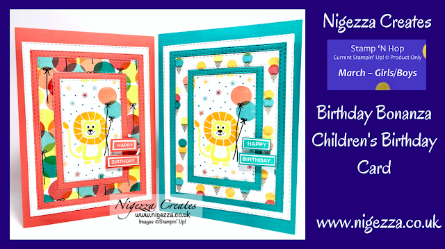 Nigezza Creates with Stampin' Up! &  Birthday Bonanza for the Stamp N Hop March Blog Hop
