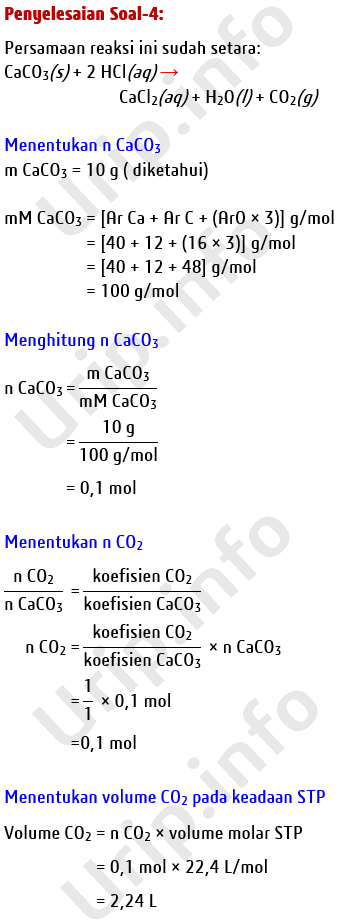 Soal Stoikiometri Reaksi Urip Dot Info