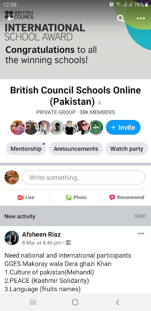 Facebook Group British Council Schools Online Pakistan