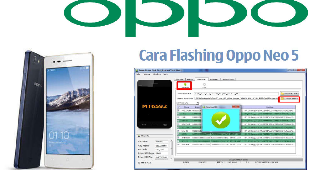 Cara Flash Oppo Neo 5 R1201