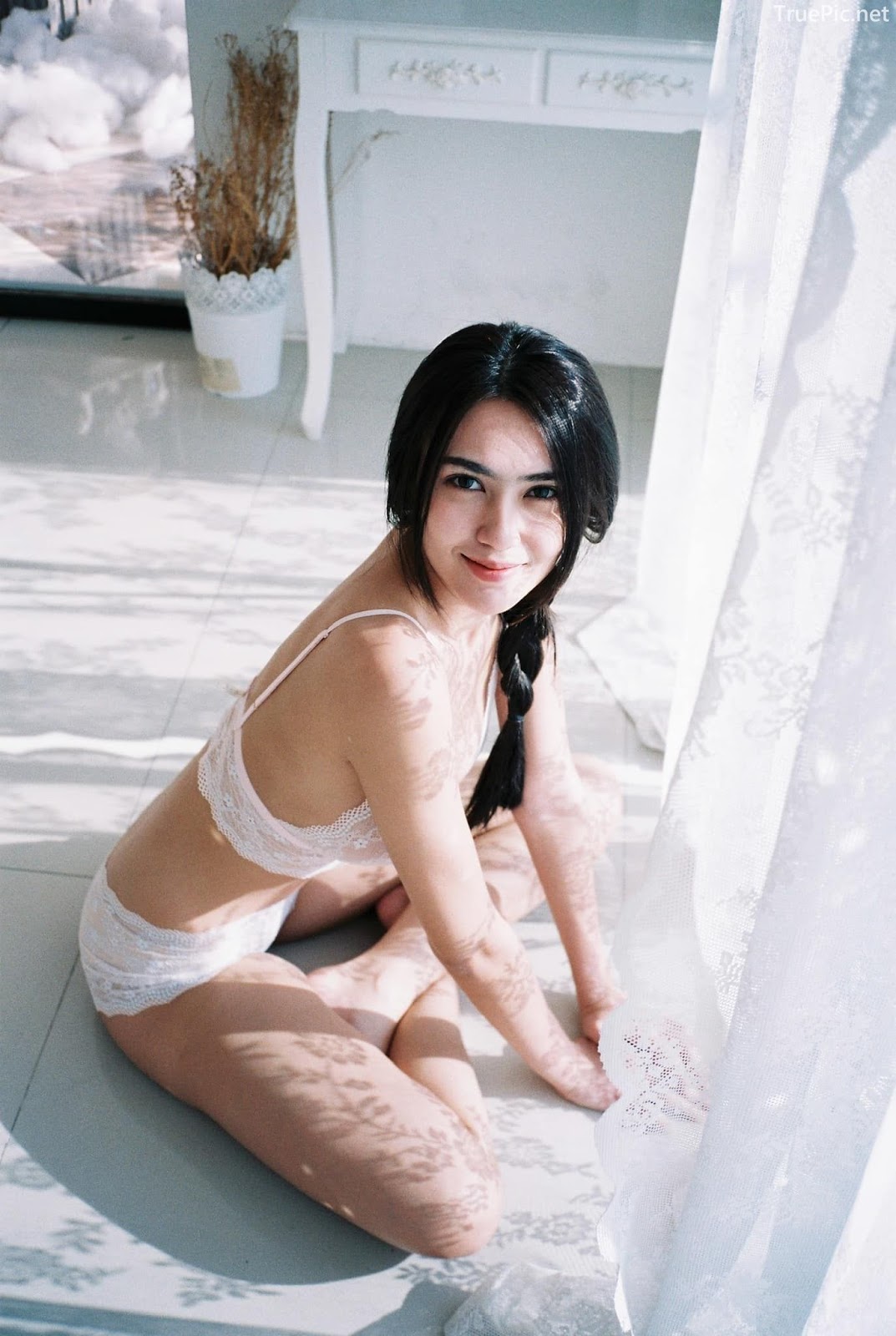 Thailand Hot model - Baifern Rinrucha Kamnark - Sexy in Transparent Lace Lingerie - TruePic.net - Picture 12